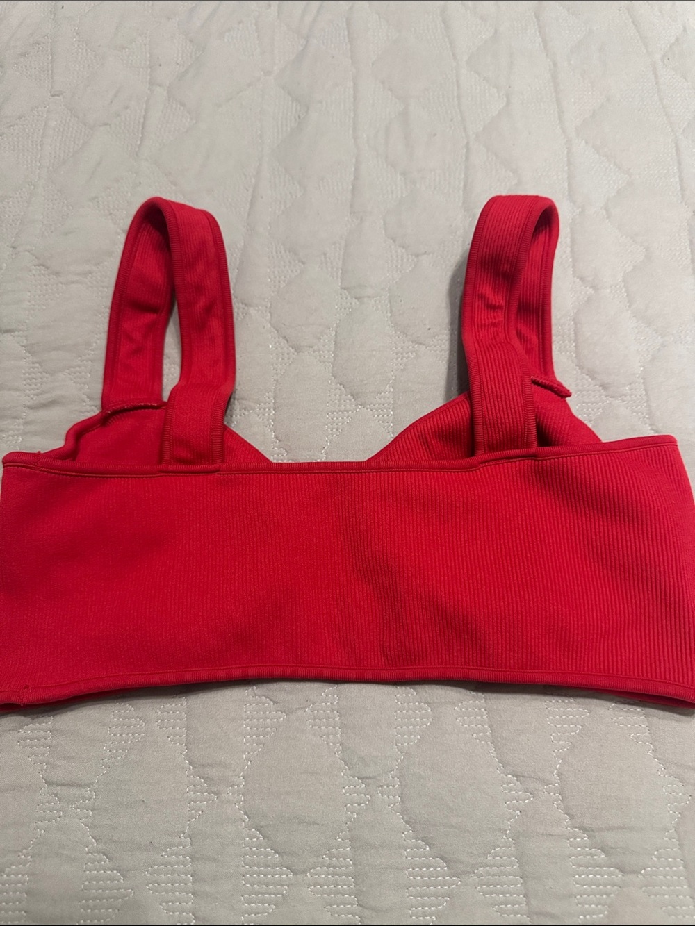 SET Active Ribbed Red Bralette Medium - Picture 4 of 5